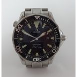 Omega, Seamaster Professional, a gents stainless steel wristwatch, with warranty card dated 2003 ref