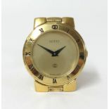 Gucci, a ladies gilt wristwatch the back plate no 3300 L.