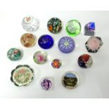 A mixed collection of paperweights (14).