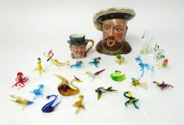 A Beswick character jug, Henry VIII, also a small Pickwick character jug and a collection of