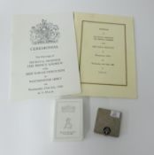 The wedding of HRH Prince Andrew to Sarah Ferguson - piece of wedding cake in original box with AS