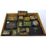 Collection replica Russian lacquered boxes (15).