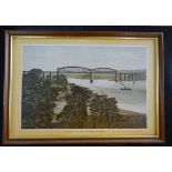Collection of Victorian and later prints of Royal Albert bridge, Saltash bridge and local