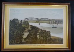 Collection of Victorian and later prints of Royal Albert bridge, Saltash bridge and local