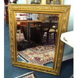 A modern, gilt framed and bevelled plate mirror of traditional style overall size 83 x 105 cm