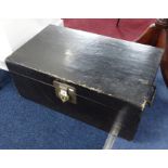 A Royal Navy sea chest (seal skin) owned by H.Dark RN (CPO Field Gunner) he reputedly served on