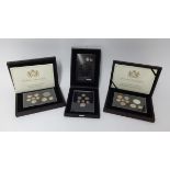Royal Mint, 2008 Royal Shield of Arms proof collection, cased also two CPM specimen sets (3).