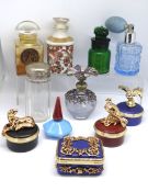 Limoge porcelain scent bottle and a collection of others including Avon, Pranz etc (11).