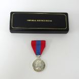 A QEII Faithful Service Medal, awarded to 'Mrs Elaine Hall'.