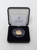 Jubilee Mint, a 2016 QEII 90th birthday gold proof double thickness one pound coin, 16gms, Tristan