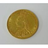 A Victoria gold sovereign, shield back, 1889 (M).
