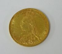 A Victoria gold sovereign, shield back, 1889 (M).