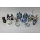Reproduction Oriental ginger jars, cloisonné wares and other china wares also metal mounted