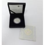 Royal Mint, 90th birthday The Queen 2016 five pound silver proof coin, boxed with certificate.