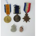 A Great War pair of medals awarded to 305293 J.H.Hopkins BTN.RN, LSGC medal etc.