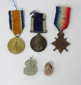 A Great War pair of medals awarded to 305293 J.H.Hopkins BTN.RN, LSGC medal etc.