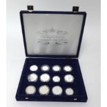 Royal Mint, a collection of twelve various silver commemorative coins including Liberty D-Day dollar
