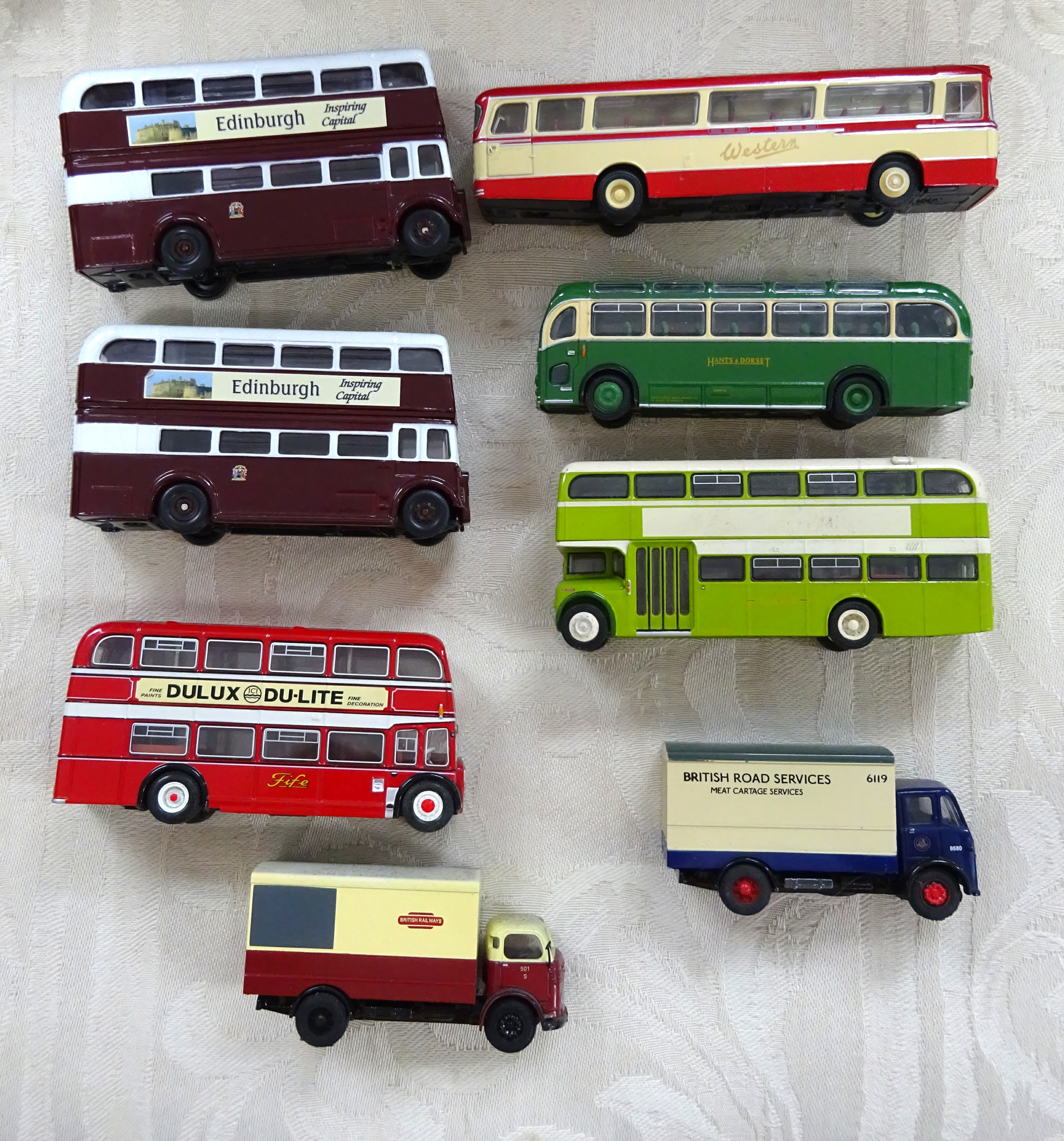 Small collection of model vehicle's, mainly buses, boxed.