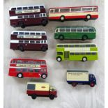 Small collection of model vehicle's, mainly buses, boxed.