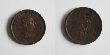 Coins- eight 18th/19th century copper coins and tokens including, Leeds 1793 Half Penny, 1742 Penny,