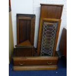 A oak Globe Wernicke sectional bookcase (completely dismantled).