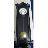 Vienna wall clock, with key, pendulum and weight.