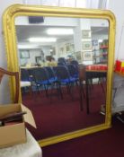Victorian gilt over mantle mirror.