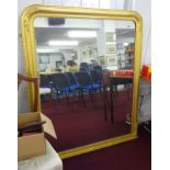 Victorian gilt over mantle mirror.