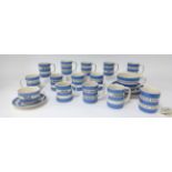 T.G.Green Cornishware, a collection including an oversize teacup Queens Golden Jubilee with saucer
