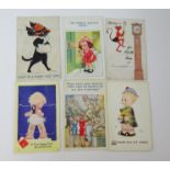 A collection of 19 postcards including Mabel Lucy Attwell.