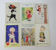 A collection of 19 postcards including Mabel Lucy Attwell.