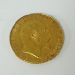 A Edw VII gold sovereign, 1907.