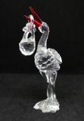 Swarovski Crystal, 'Stork with Baby', boxed.