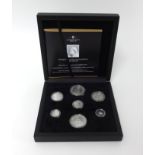 London Mint, Victoria Golden Jubilee 1887 coin set, seven coins case, with certificate.