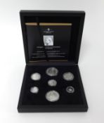 London Mint, Victoria Golden Jubilee 1887 coin set, seven coins case, with certificate.