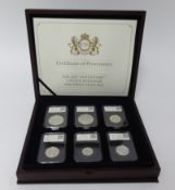 Royal Mint, CPM the 2017 date stamp specimen year set, a collection of six coins, cased.