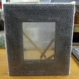 An original Robert Lenkiewicz picture frame, size of aperture 24cm x 19cm black and unglazed.