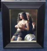 Robert Lenkiewicz (1941-2002) 'Painter with Karen', oil on board, signed twice and inscribed verso