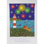 Brian Pollard, two signed prints including 'Fireworks' from an edition of 2000 also 'Anniversary',