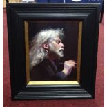 Robert Lenkiewicz (1941-2002) 'Self Portrait' original oil, signed and titled verso 'Profile,