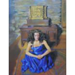 Robert Lenkiewicz (1941-2002) signed print 'Anna Seated', edition no 53/475, framed and glazed,