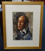 Robert Lenkiewicz (1941-2002) original watercolour 'Portrait of Ian Law', 1980, 33cm x 23cm,