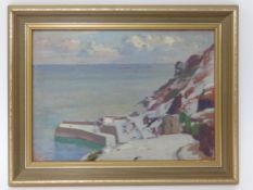 Samuel John Lamorna Birch (1869 - 1955), oil on board, signed, titled in pencil verso 'Snow at