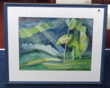 Arthur Homeshaw (1933-2011), watercolour 'Receding Storm', 35cm x 47cm.