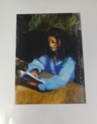 Robert Lenkiewicz (1941-2002), print 'Anna Reading at the House', mounted and unframed.