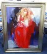 Christine Comyn, print on canvas Artist Proof No.1/20, 'Red Dress', 75cm x 100cm.