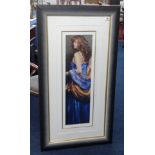 Robert Lenkiewicz (1941-2002), limited edition print 'Karen in Blue', No.309/475 with certificate,