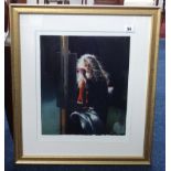 Robert Lenkiewicz (1941-2002) signed print 'Painter in the Wind 3:50am', edition no 369/500, with