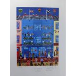 Brian Pollard, a collection of small prints unframed in black album including, 'Newlyn'