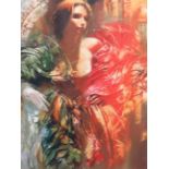 R.Garassuta, print 'Mademoiselle Automne' with certificate of authenticity, 52cm x 67cm.